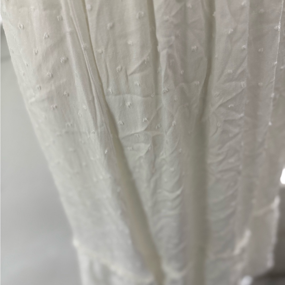French Grey Strapless White Dress - Picture 7 of 10